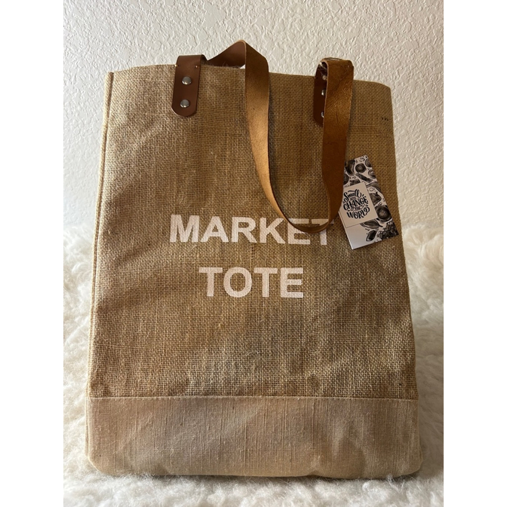 NWT Market Tote Bag “Small Acts Change The World”, Large